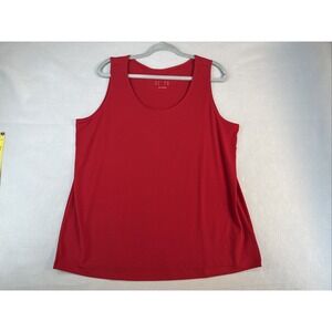 Susan Graver tank top Women's Size 2XL Red Sleeveless Blouse
